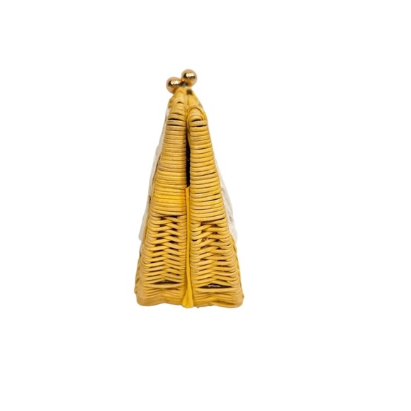 NWT Lemon Rattan Clutch Woven Crescent Handbag - Tabitha Brown x Target.  New - Picture 4 of 8